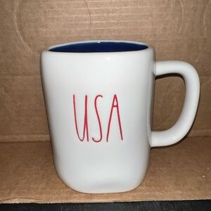 Rae Dunn USA Mug with Blue Interior